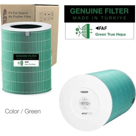 Resim FAF Filtre Model Pro Green True HEPA14 Filtre Xiaomi Mi Air Purifier Pro Model: Ac-M3-Ca Uyumlu Özel Seri High Efficiency Filtre Yeşil Ölçü: Ø20XH29CM 