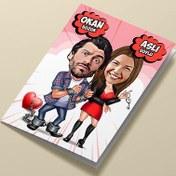 Resim Artık Benim Esirimsin Karikatürlü Tebrik Kartı 