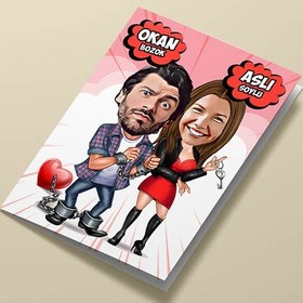 Resim Artık Benim Esirimsin Karikatürlü Tebrik Kartı 