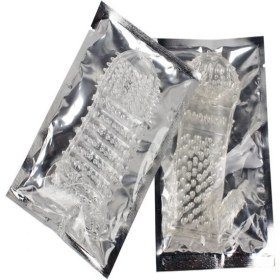 Resim Black'S Shop Şeffaf Tırtıklı Prezervatif Şekilli Penis Kılıfı P-P-K-102 