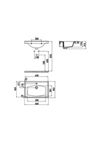Resim Creavit Sera 45 x 65 CM Etajerli Mobilya Dolap Uyumlu Lavabo Tf165 