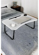 Resim Taşınabilir Katlanır Koltuk Üstü Laptop Ve Tablet Çalışma Masası 