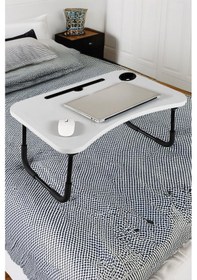 Resim Taşınabilir Katlanır Koltuk Üstü Laptop Ve Tablet Çalışma Masası 
