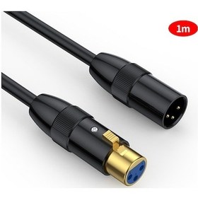 Resim Rogfer Junsunmay Xlr Erkek - Dişi Mikrofon Kablosu 3 Pin Ses Kablosu Dengeli Korumalı Kablo, Uzunluk: 1m 