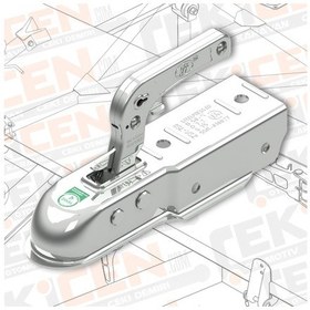 Resim Römork ve Karavan Kaplin - 750 Kg - Dörtköşe 60 Mm Bağlantı 