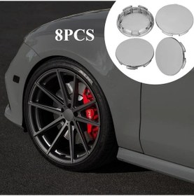 Resim Xuweiwei 8pcs Abs Evrensel Jant Kapağı 60mm Siyah Ve Metalik Renkler Araç Tuning Aksesuar 