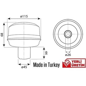 Resim Döner Lamba Üç Fonksiyonlu Ledli Boru Tipi Kablolu Kısa Tip Sarı 12/110v 