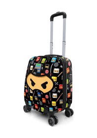 Resim Coral High Kids Siyah Ninja Desenli Çocuk Valizi 16747 