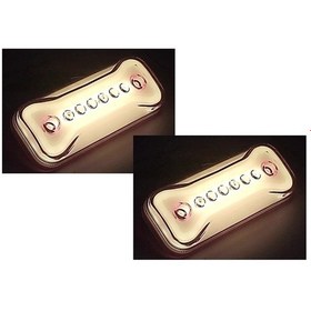 Resim 2 Adet Neon Ledli Mercekli Yan Dorse Lambası 12-24 Volt Turuncu 
