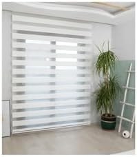 Resim İthal Bambu Zebra Perde(Alüminyum Kasa) 1236, Beyaz, 95 x 260 
