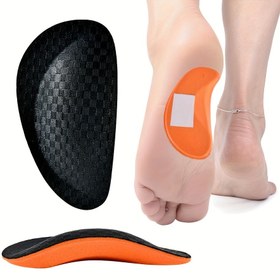 Resim 2 Adet Ayak Kemer Destekli Ayak Yastıkları - Kaymaz Masaj Tabanlıkları, Topuk Rahatlığı için Jel Pedli, Yüksek Topuklu Ayakkabılar, Spor Ayakkabılar ve Elbise Ayakkabılarında Ayakkabı Uyumu & Konfor için Karbon Fiber Tasarım, Ayak Bakımı 