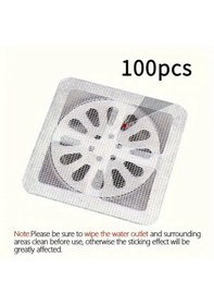 Resim Hightower 100 Adet Kendinden Yapışkanlı Delme Yok Saç Toplayıcı Filtre Banyo Mutfak Duş Lavabo Tahliye Kapağı 