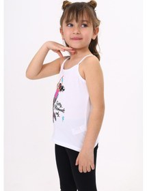 Resim Toontoy Kids Toontoy Kız Çocuk Deniz Kızı Baskılı Pul İşlemeli Atlet Beyaz 