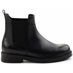 Resim Siyah Hakiki Deri Kadın Bot & Bootie K02046010403 Siyah 