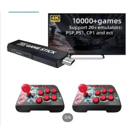 Resim Kablosuz Çift Joystick Retro Player Arcade 9000 Oyun Tv Bağlanan Atari Video Game Hd Oyun Makinası 