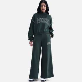 Resim Nike Phoenix Fleece Logo Wide Leg Kadın Pantolon 