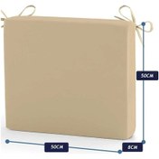 Resim Klasik Sandalye Minderi Koltuk Yemek Sandalyesi Minderi Bahçe Minderi 4 Adet Krem 