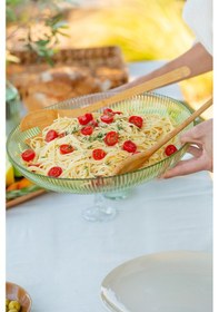 Resim Rakle Splendid Cam 2'li Salata Kasesi Seti Yeşil 25 Cm - 30 Cm Renkli 