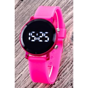 Resim Saattino Fuşya Renk Genç Kız Saati LED Watch Dijital Kol Saat ST-304315 