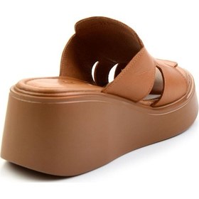 Resim Bambi Taba Leather Kadın Terlik K04359022303 Taba 