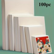 Resim 100 Adet Gelişmiş Kare Tuval, Kare Yağlı Boya Kağıdı, 2 Boyut, Sanatçı Kalınlaştırılmış Sanat Tuvali, Çok Amaçlı Sanat Boyama Malzemeleri, 10*10cm ve 20*20cm, Beyaz, Doğum Günü Hediyeleri, Günlük Hediyeler İçin Uygun 