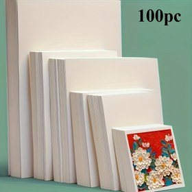 Resim 100 Adet Gelişmiş Kare Tuval, Kare Yağlı Boya Kağıdı, 2 Boyut, Sanatçı Kalınlaştırılmış Sanat Tuvali, Çok Amaçlı Sanat Boyama Malzemeleri, 10*10cm ve 20*20cm, Beyaz, Doğum Günü Hediyeleri, Günlük Hediyeler İçin Uygun 