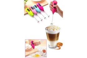 Resim Feyza Design Mini Pilli Kahve Köpürtücü, Süt ve Cappuccino Mikseri 
