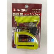 Resim Locks World Class Locks 110 Db Fosforlu Yeşil Alarmlı Disk Kilidi 