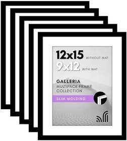 Resim Americanflat Resim çerçevesi seti, 30,5 x 38,1 cm, siyah, 22,7 x 30,5 cm resim çerçevesi olarak kullanılabilir, paspartulu veya 30,5 x 38,1 cm çerçeve, paspartusuz, resim çerçevesi kolajı, duvar 