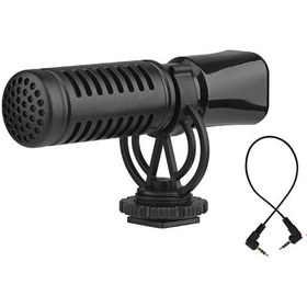 Resim Mini Mikrofon Kardioid Kondansatör Mikrofona Şok Montaj Rüzgar Kalkanı 3.5mm Trrs Takımı Akıllı Telefon Vlog Canlı Yayın Video Kaydı İçin 