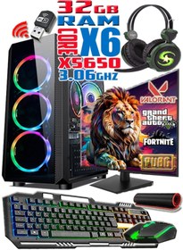 Resim WARBOX Kıng Xeon X5650 Işlemci 32gb Ram 512gb Ssd Rx 550-4gb E.kartı 24" Monitör Gaming Bilgisayar 