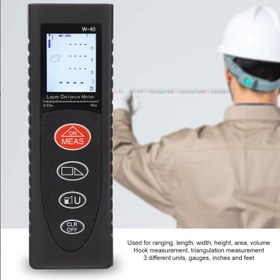 Resim WellHise W-40 40 Metre Lazer metre Mesafe Ölçer 