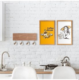 Resim Bk Home Doğal Ahşap Dekoratif Fincan Askılığı Ve 2’Li Mutfak Kons (551038215) 