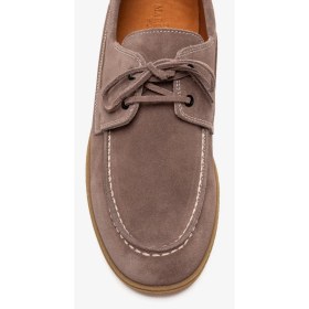 Resim Marcomen Erkek Bağcıklı Düz Taban Loafer Ayakkabı Gerçek Deri Mc 21381 Vizon 