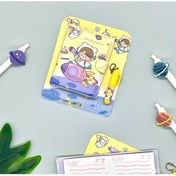 Resim Rose Astronot Çocuk Desenli Not Defteri Ve Tükenmez Kalem Mini Set (HEDİYELİK DEFTER SETİ) Sarı 