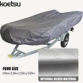 Resim KOETSU 420D Deniz Sınıfı Solmaya ve Yırtılmaya Dayanıklı Şişme Bot Kılıfı, Çelik Renk, Dört Boyut 