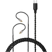 Resim Xindoker Jcally Lt4c100 Mmcx Arayüzlü 5n Oksijensiz Bakır Gümüş Kaplama 4 Tellı Hıfı Kulaklık Upgrade Kablosu, Type-c Plug, Üç Tuşlu, Siyah Lt4 