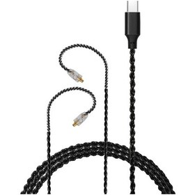 Resim Xindoker Jcally Lt4c100 Mmcx Arayüzlü 5n Oksijensiz Bakır Gümüş Kaplama 4 Tellı Hıfı Kulaklık Upgrade Kablosu, Type-c Plug, Üç Tuşlu, Siyah Lt4 