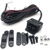 Resim A0398 Atv Başparmak Anahtarı Kontrol Kablosu Motosiklet Anahtarı Gidon Kontrol Hattı, Kablo Uzunluğu: 3m 