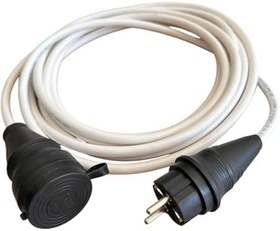 Resim Evden Elektrikli Araba Şarj Uzatma Kablosu Topraklı%100 Bakır 3x2.5mm (BEYAZ, 3 METRE) 
