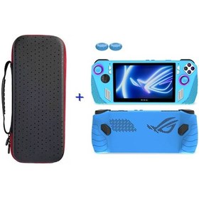 Resim Cbtx Asus Rog Ally Oyun Konsolu Saklama Çantası İçin Silikon Kılıf Kapaklı Taşınabilir Taşıma Çantası - Mavi 