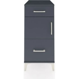 Resim Kronos Komodin Tek Raflı 2 Çekmeceli Tek Kapaklı 44X59X96 Antrasit-Antrasit 