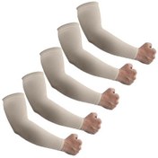 Resim Upf50+sun Uv Korumalı Soğutma Kovanları, 5 Çift Kompresyon Kovanı Kol Dövme Örtüsü Fg2025031702263 Bej 