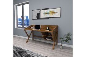 Resim WOODFACE SNOW DOĞAL AHŞAP ÇALIŞMA MASASI, CEVİZ 