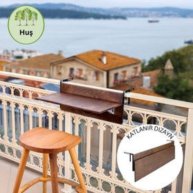 Resim Lara Balkon Masası - 4XLarge - 200 x 30 cm / Kestane 