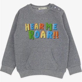 Resim Breeze Erkek Çocuk Eşofman Takımı Renkli Slogan Baskılı 1 4 Yaş, Gri 