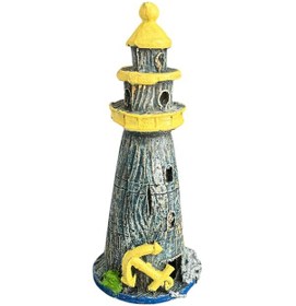 Resim Premium Deniz Feneri Akvaryum Dekoru Renkli Büyük Boy 