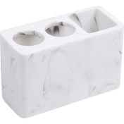 Resim 14 cm Tuvalet Duş Drenaj Nordic Tarzı Modern Diş Macunu Depolama Reçine Otel Masaüstü Organizatör Diş Fırçası Tutucu Banyo Aksesuarları(Yurt Dışından) 