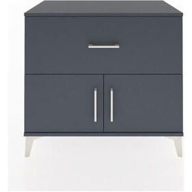 Resim Hyperion Şifonyer Tek Çekmeceli 2 Kapaklı 88x44x80 Antrasit-antrasit Antrasit 