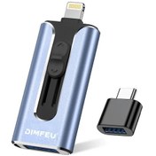 Resim Wangxi Mavi 128 Gb Yüksek Hızlı Usb 3.0 Flash Bellek Şifre Kilidi Telefon Tablet Uyumlu 